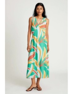 Vestido Midi Wild Pony Estampado Floral Bromelia