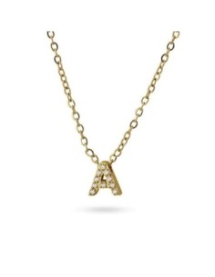 Colgante inicial dorado cristal Anartxy