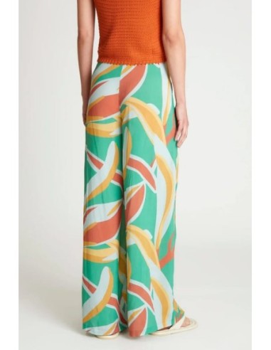 Pantalón Largo Amplio Wild Pony Estampado Bromelia