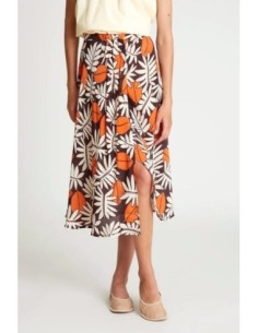 Falda Midi Wild Pony Estampado Floral Vegetal