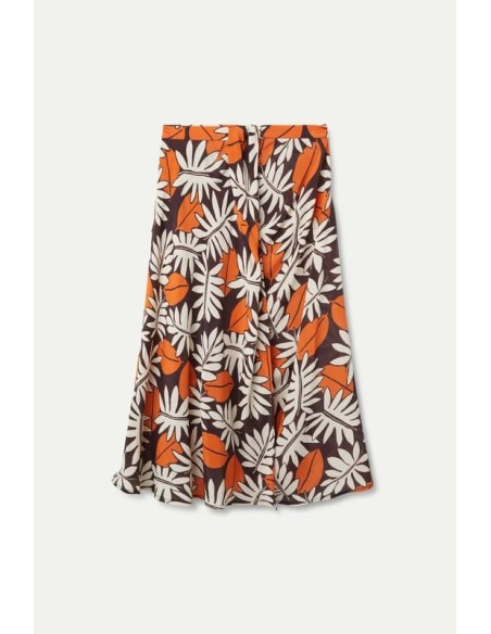Falda Midi Wild Pony Estampado Floral Vegetal