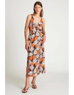Vestido Midi Wild Pony Estampado Vegetal