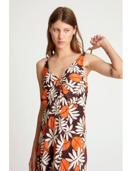 Vestido Midi Wild Pony Estampado Vegetal