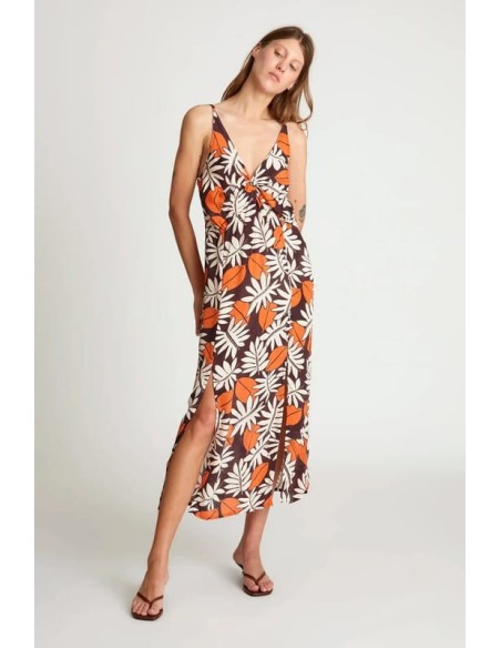 Vestido Midi Wild Pony Estampado Vegetal