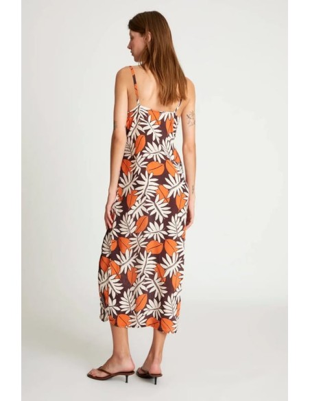 Vestido Midi Wild Pony Estampado Vegetal
