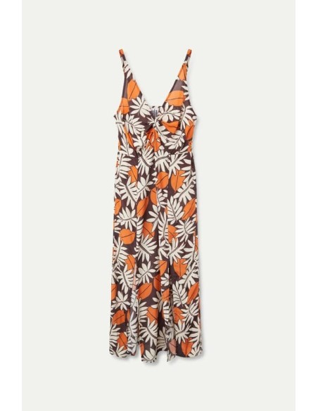 Vestido Midi Wild Pony Estampado Vegetal
