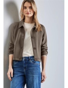 Chaqueta Street One Efecto Seda Marrón