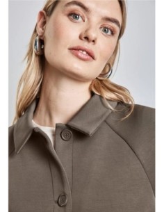 Chaqueta Street One Efecto Seda Marrón 2