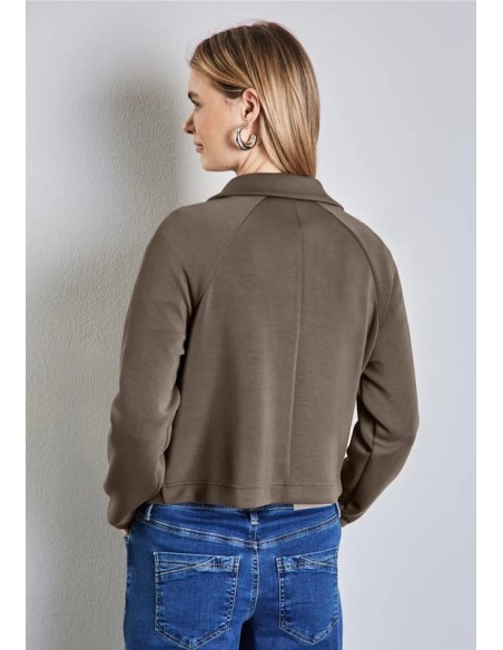 Chaqueta Street One Efecto Seda Marrón