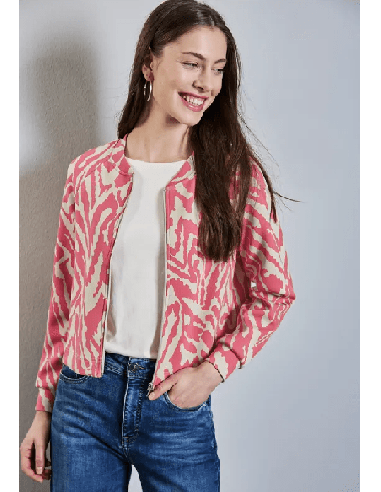 Chaqueta Street One Efecto Seda Con Estampado