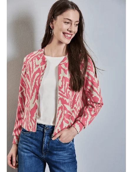 Chaqueta Street One Efecto Seda Con Estampado