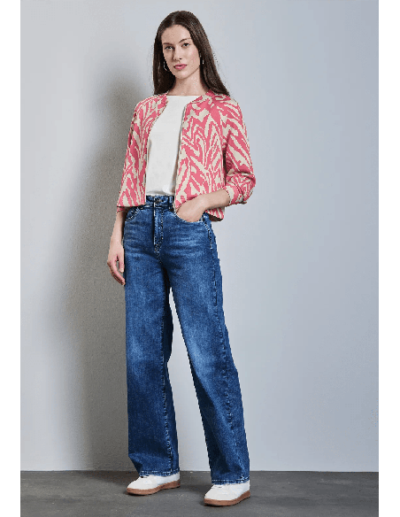 Chaqueta Street One Efecto Seda Con Estampado