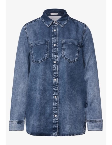 Camisa Street One Vaquera Con Bolsillos