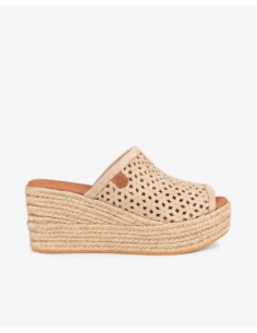 Cuña Baja Popa Yute Arenita Picado Beige