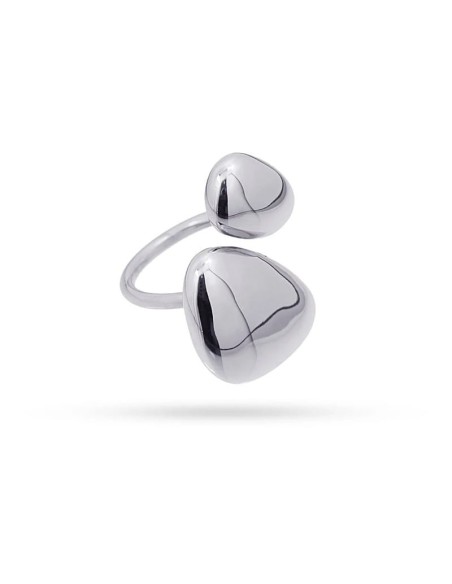Anillo Anartxy Waves Two Plateado