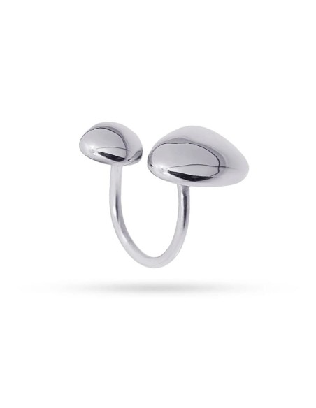Anillo Anartxy Waves Two Plateado