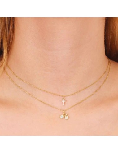 Collar Anartxy Charming Cross Dorado