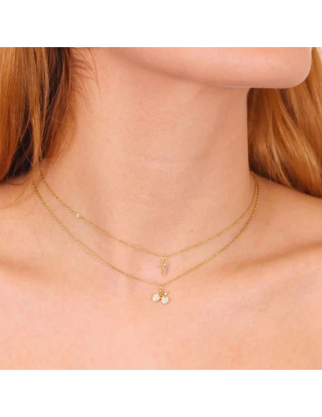 Collar Anartxy Charming Cross Dorado