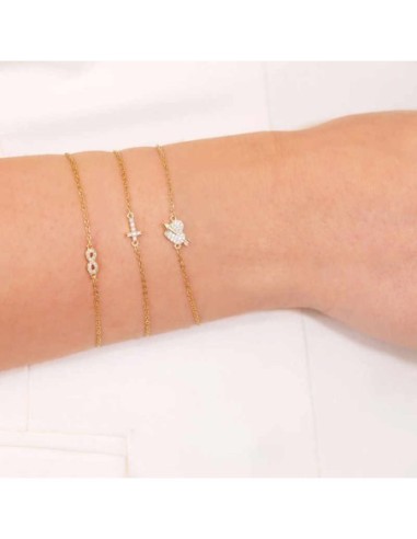 Pulsera Anartxy Charming Infinity Dorado