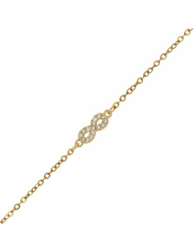 Pulsera Anartxy Charming Infinity Dorado