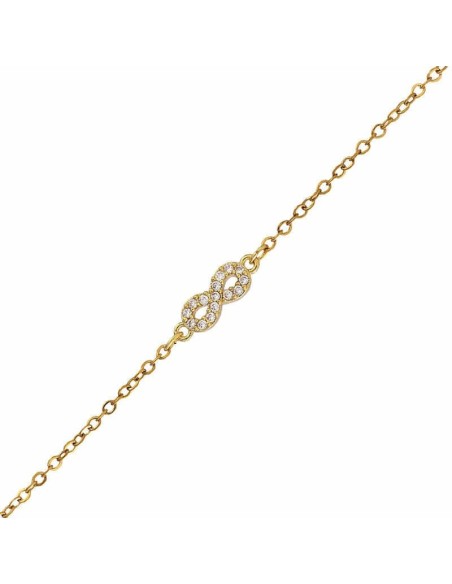 Pulsera Anartxy Charming Infinity Dorado