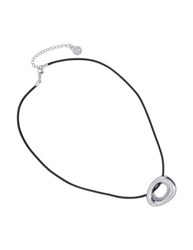 Collar Anartxy Waves Hollow Pebble Plateado