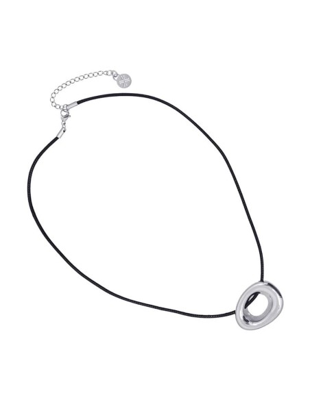 Collar Anartxy Waves Hollow Pebble Plateado