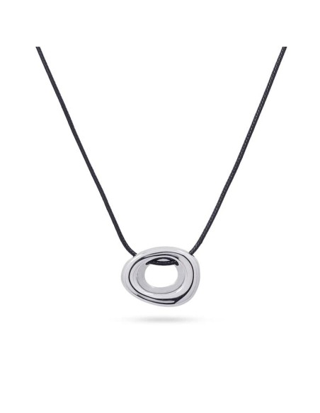 Collar Anartxy Waves Hollow Pebble Plateado