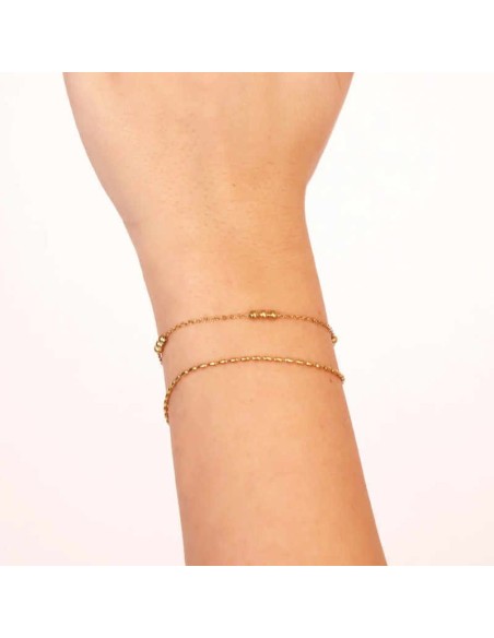 Pulsera Anartxy Summer Essentials Three Dorado