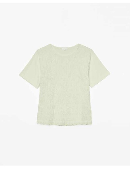 Camiseta Yerse Detalle Fruncidos Verde