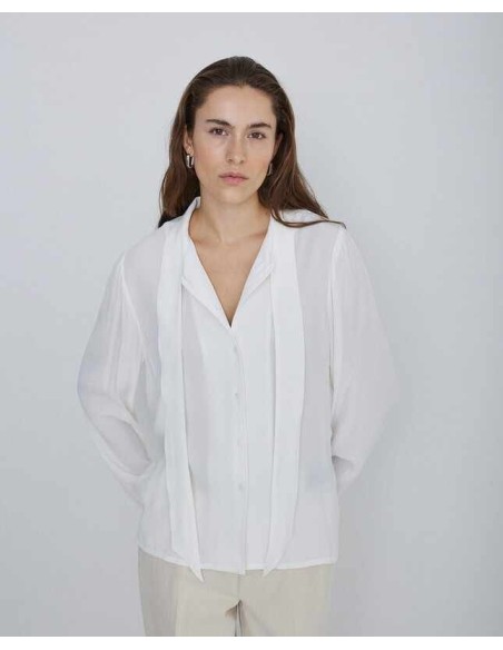 Camisa Fluida Lazo YERSE Crudo