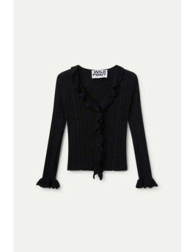 Top Wild Pony Punto Volantes Negro
