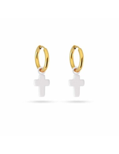 Pendientes Anartxy Cruz Latina Blanco