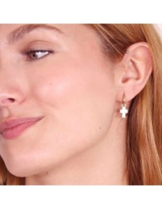 Pendientes Anartxy Cruz Latina Blanco 2