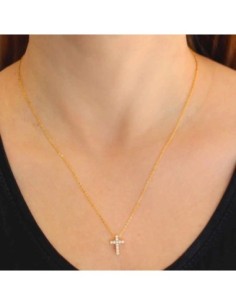 Collar Anartxy Cruz Circonitas Dorado 2