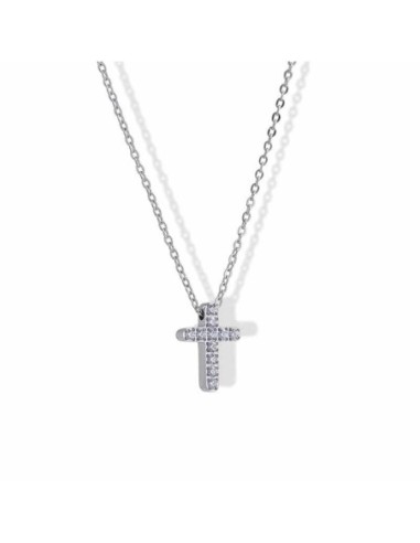 Collar Anartxy Cruz Circonitas Plateado