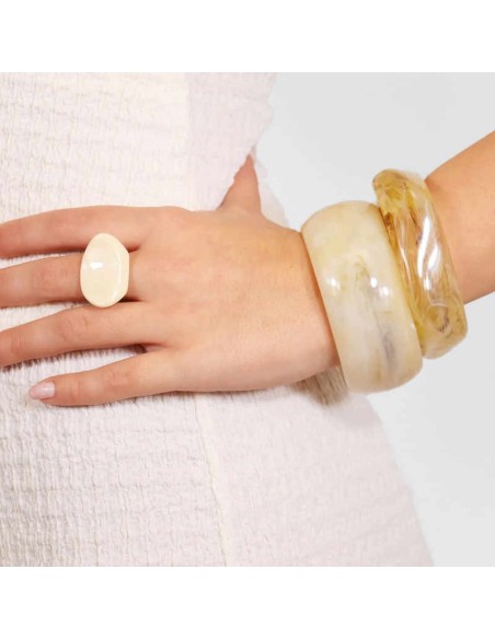 Pulsera Anartxy Resin Peach Beige