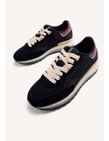 ZAPATILLAS PIEL Y BRILLO FOLEY NEGRA GIOSEPPO