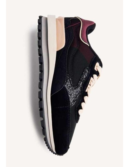 ZAPATILLAS PIEL Y BRILLO FOLEY NEGRA GIOSEPPO