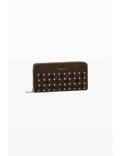 Monedero Desigual efecto piel Tachuelas Chocolate 2