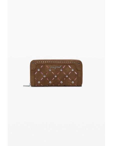Monedero Desigual troquelado camel