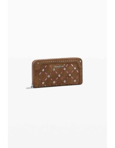 Monedero Desigual troquelado camel