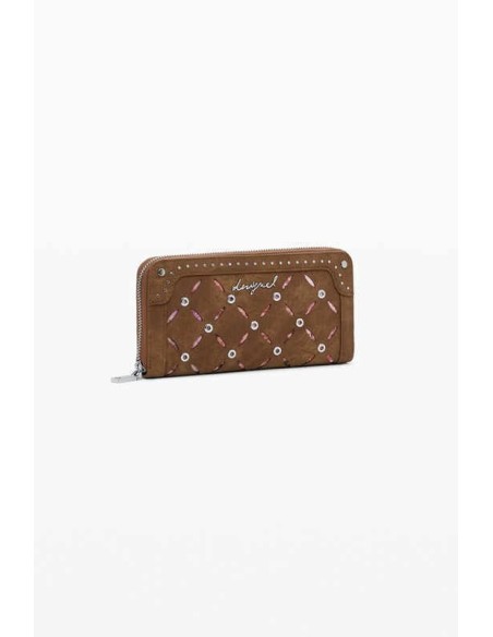 Monedero Desigual troquelado camel