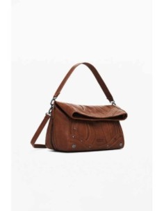 Bolso Desigual mediano con bordado Camel 2