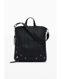 Mochila Desigual con bordado Negro