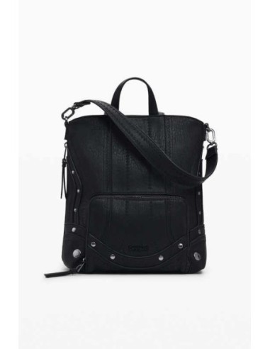 Mochila Desigual con bordado Negro