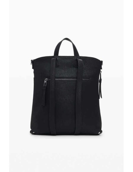 Mochila Desigual con bordado Negro