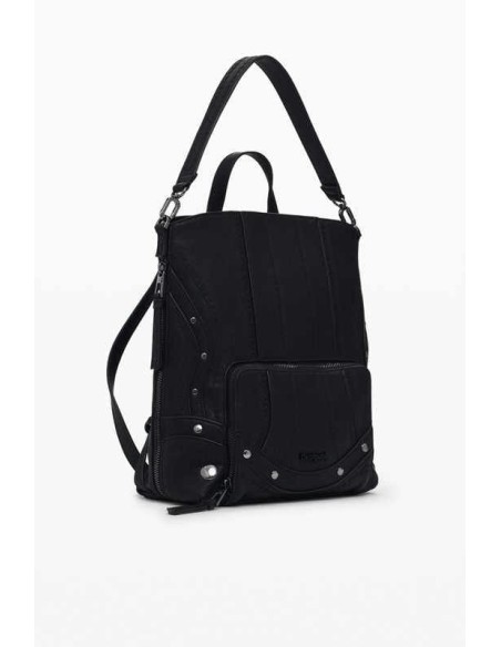 Mochila Desigual con bordado Negro