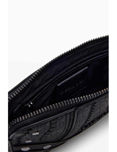 Monedero Desigual bordado Negro