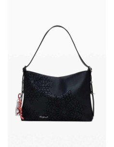 Bolso Desigual grabado mandalas negro